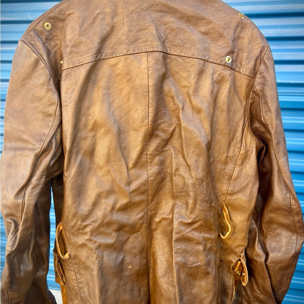 Fred Segal Vintage Men’s Brown Leather Jacket 42 - Picture 6 of 8